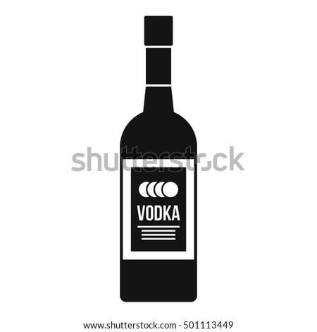 Bottle of vodka icon. Simple illustration of vodka bottle vector icon for web
