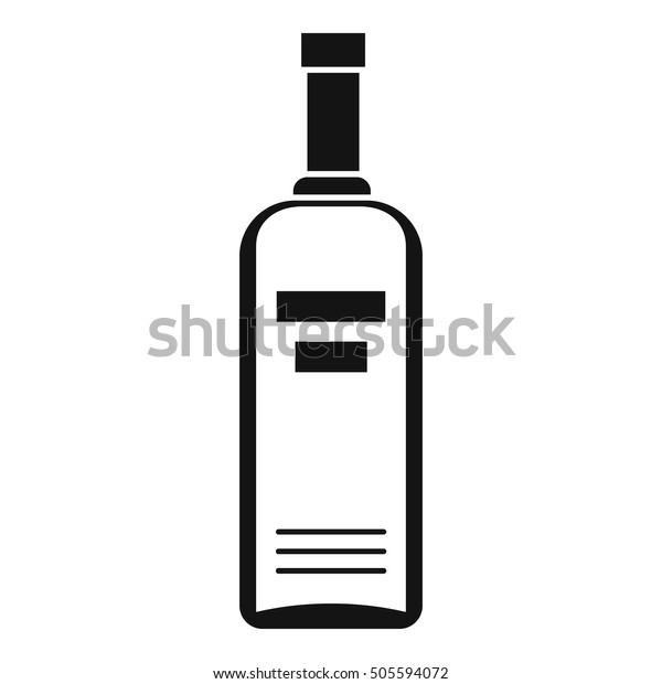 Download Bottle Vodka Icon Simple Illustration Bottle Stock Vector Royalty Free 505594072 Yellowimages Mockups