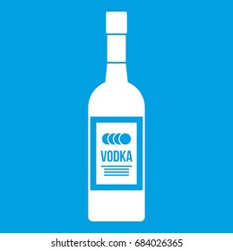 Bottle of vodka icon white