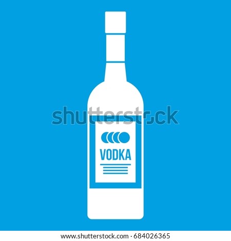 Bottle of vodka icon white