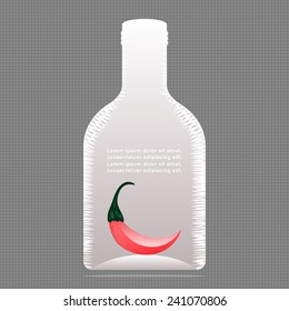 Bottle of vodka isolated for your design