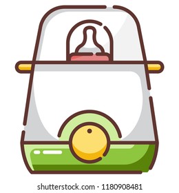 Bottle warmer vector illustration in line color design