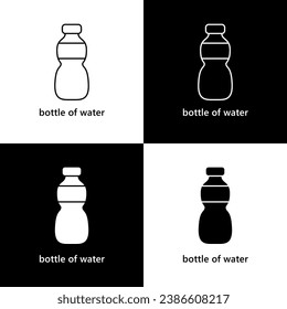 Bottle of Water. Beverage Product  Logo Icon