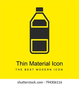 Bottle of water bright yellow material minimal icon or logo design