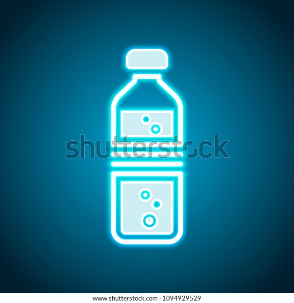 Bottle Water Bubbles Simple Single Icon Stock Vector Royalty Free