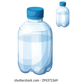 Bottle Of Water. Detailed Vector Icon Isolated On White Background. Series Of Food And Drink And Ingredients For Cooking.