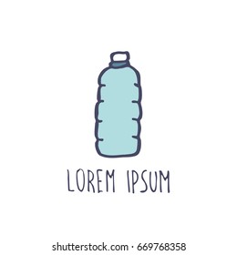 bottle of water doodle icon