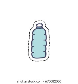 bottle of water doodle icon