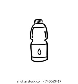 bottle of water doodle icon