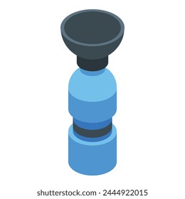 Bottle water drinker icon isometric vector. Frame space. Canine zoo store