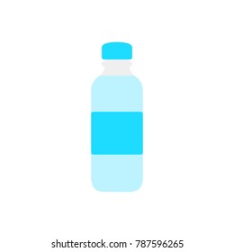 Bottle of water drinks flat icon