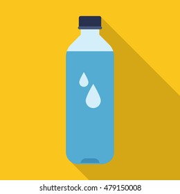 bottle water flat icon. You can be used bottle water icon for several purposes like: websites, UI, UX, print templates, promotional materials, info-graphics, web and mobile phone apps.