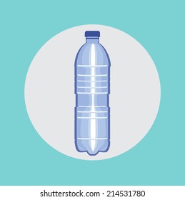 bottle of water flat vector design icon
