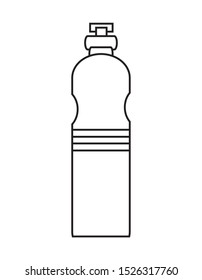 bottle water gym accessory vector illustration design