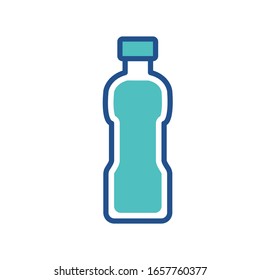bottle water icon collection, trendy style
