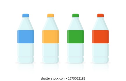 Bottle of water icon in flat style isolated.
