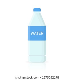 Bottle of water icon in flat style isolated.