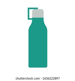 Bottle of water icon in flat style isolated.