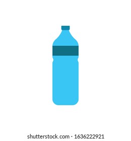 Bottle of water icon in flat style isolated.