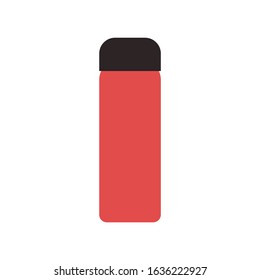 Bottle of water icon in flat style isolated.
