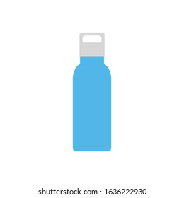 Bottle of water icon in flat style isolated.