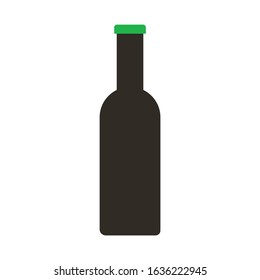 Bottle of water icon in flat style isolated.