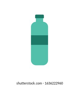 Bottle of water icon in flat style isolated.