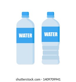 Bottle of water icon in flat. Vector illustration