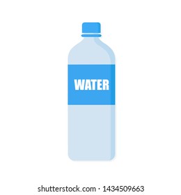 Bottle of water icon in flat. Vector illustration