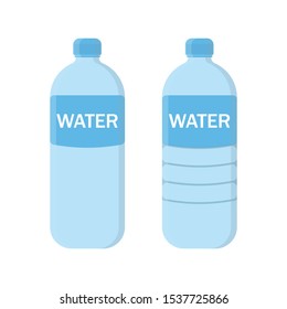 Bottle of water icon in flat. Vector illustration