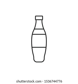 Bottle of water Icon Food Outlined Drink. High quality black outline pictogram for web site design and mobile apps. Vector illustration on a white background.