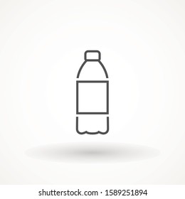 bottle of water icon isolated vector. water bottle plastic fill icon vector illustration