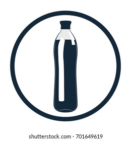 A bottle of water. Icon. Lifestyle. Flat design. Isolated object. Vector illustration