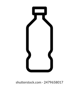 Icono de botella de agua en estilo line. Ilustración vectorial