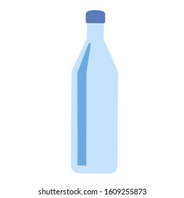 Bottle of water icon on white background. Vector illustration.