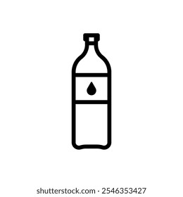 Bottle of water icon set. Vector illustration.