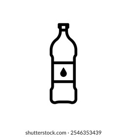 Bottle of water icon set. Vector illustration.