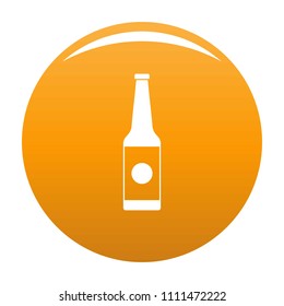 Bottle water icon. Simple illustration of bottle water vector icon for any design orange