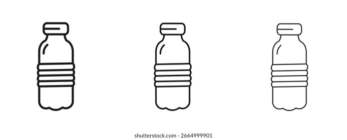 Flaschenwasser-Symbol einfaches Liniendesign - Einfache Vektorgrafik