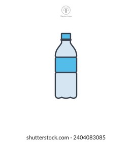 Bottle of water Icon symbol vector illustration isolated on white background