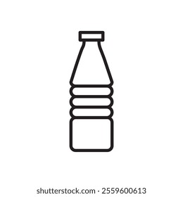 Bottle water icon Thin line art collection