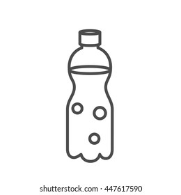 bottle of water icon thin line design