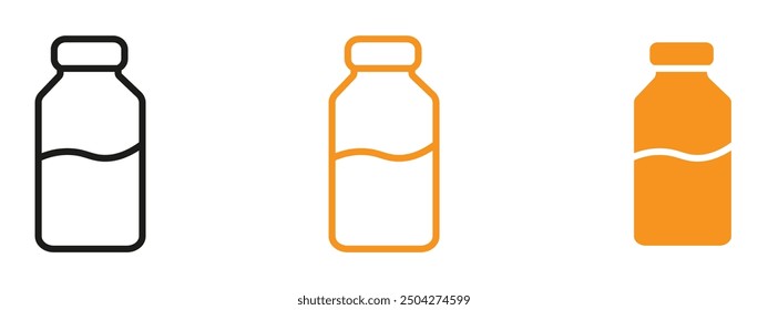 Diseño web del icono del agua de la botella en Vector