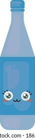 Botella de agua, ilustración, vector sobre fondo blanco.