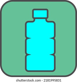 Bottle of water, illustration, vector on a white background.