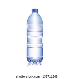 bottle of water isolated on white background