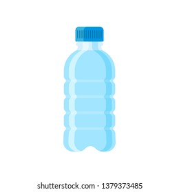 Bottle of water isolated vector illustration on white background.