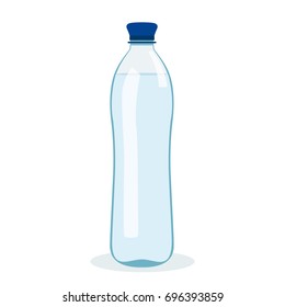 A bottle of water. Lifestyle. Flat design. Isolated object. Vector illustration