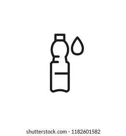 Bottle of water line icon. Container, beverage, drinking, drop. Liquid concept. Can be used for topics like salt water balance, thirst, diet, hydration