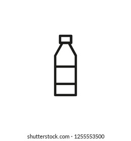 Bottle of water line icon. Plastic, container, drink. Water concept. Can be used for topics like beverage, waste sorting, disposable container